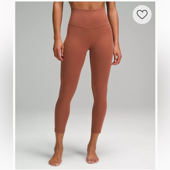 Lululemon Align High Rise Crop Leggings Yoga Pants Copper Brown 10 - Picture 1 of 4